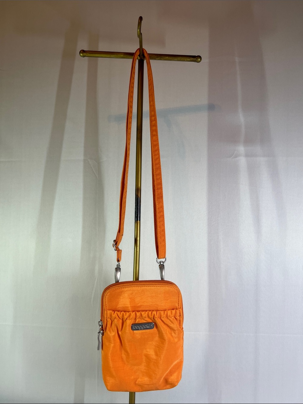 Baggallini Orange Nylon Crossbody with Front Pocket